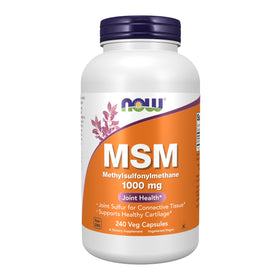NOW Foods MSM 1 000 mg capsules végétales vue avant