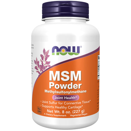 NOW Foods MSM Poudre 272g vue de face