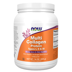 NOW Foods Multi Collagen Protéine Poudre 454 g vue de face