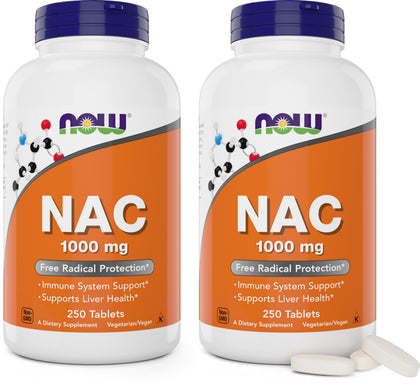 NOW Foods NAC 1000 mg 250 comprimés - vue avant de l'emballage