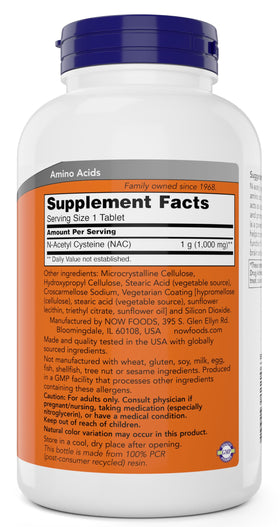 NOW Foods NAC 1000 mg - présentation lifestyle avec des plantes