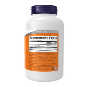 NOW Foods NAC 600 mg gélules végétales, vue arrière