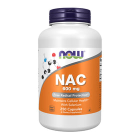 NOW Foods NAC 600 mg gélules végétales, vue avant