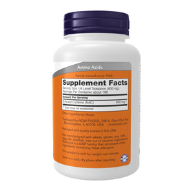 NOW Foods NAC Poudre Pure 600 mg 113 g emballage