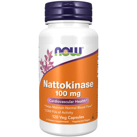NOW Foods Nattokinase 100 mg 120 VegiCaps avant vue