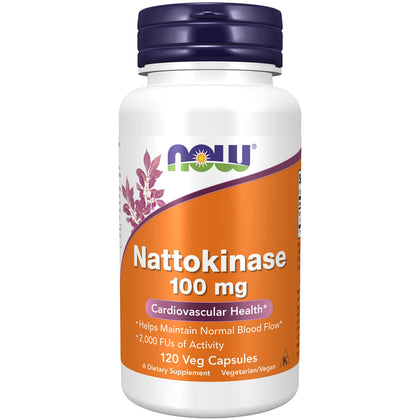 NOW Foods Nattokinase 100 mg 120 VegiCaps avant vue