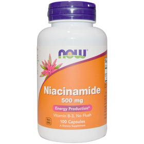 NOW Foods Niacinamide 500mg 100 capsules vue de face