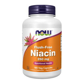 NOW Foods Niacine 250 mg capsules végétales, vue de face