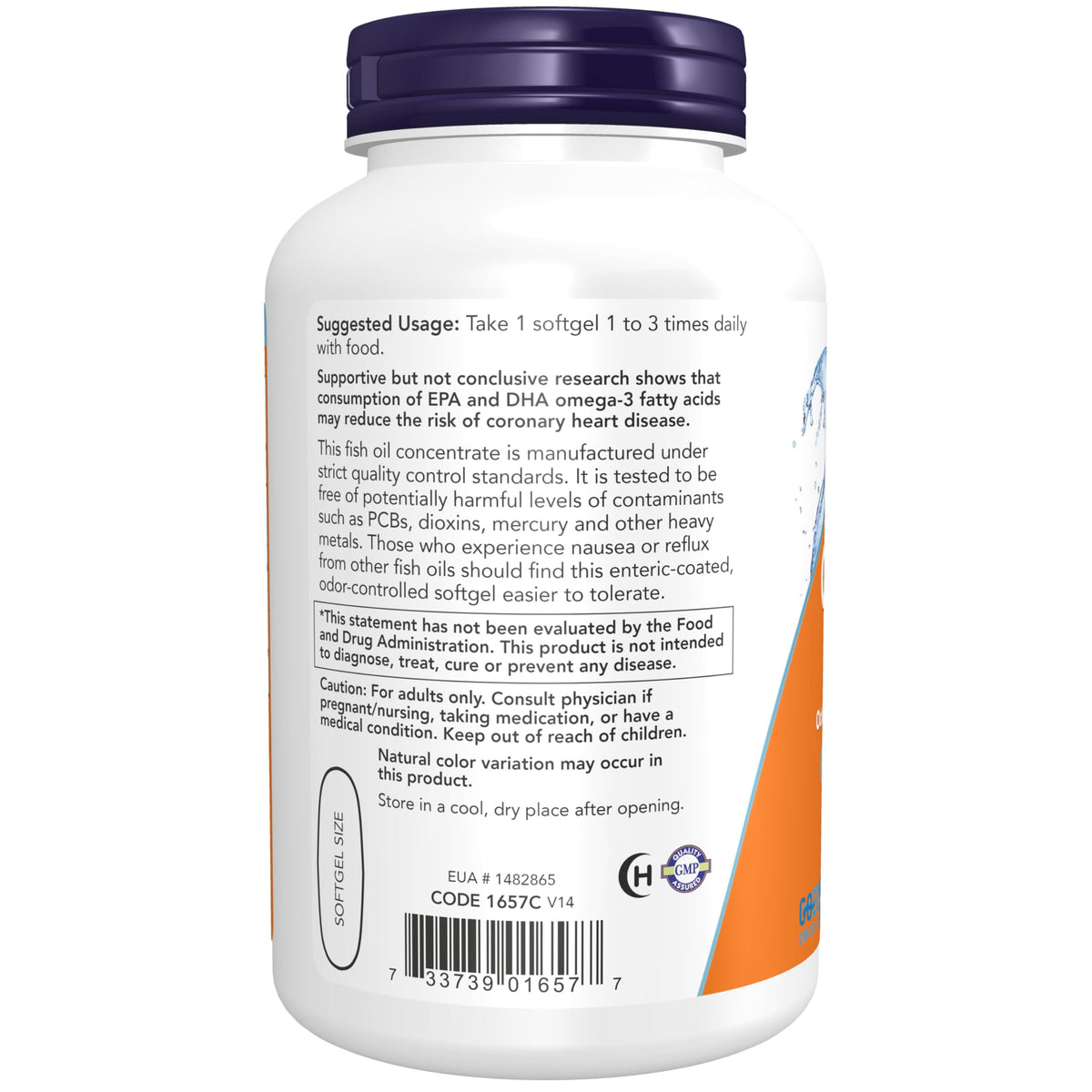 NOW Foods Omega-3 180 EPA 120 DHA gélules packaging
