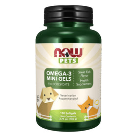 NOW Foods Omega 3 Mini Gels 150 gélules vue de face