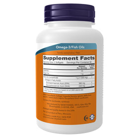 NOW Foods Omega-3 Mini Gels 180 EPA 120 DHA gélules packaging