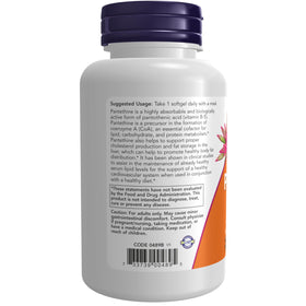 NOW Foods Pantethine 600 mg double force gélules dans leur emballage