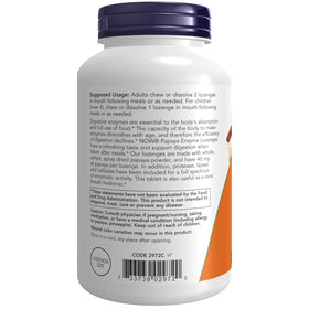 NOW Foods Papaye Enzymes 360 Lozenges pastille vue de près