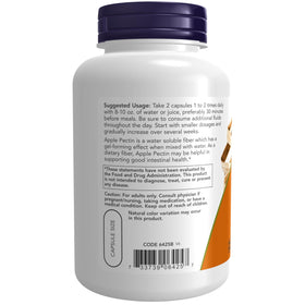 NOW Foods Pectine de Pomme 700mg 120 capsules vue arrière