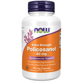 NOW Foods Policosanol 40mg capsules vue de face