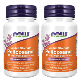 NOW Foods Policosanol Double Force 90 gélules végétales - vue de face