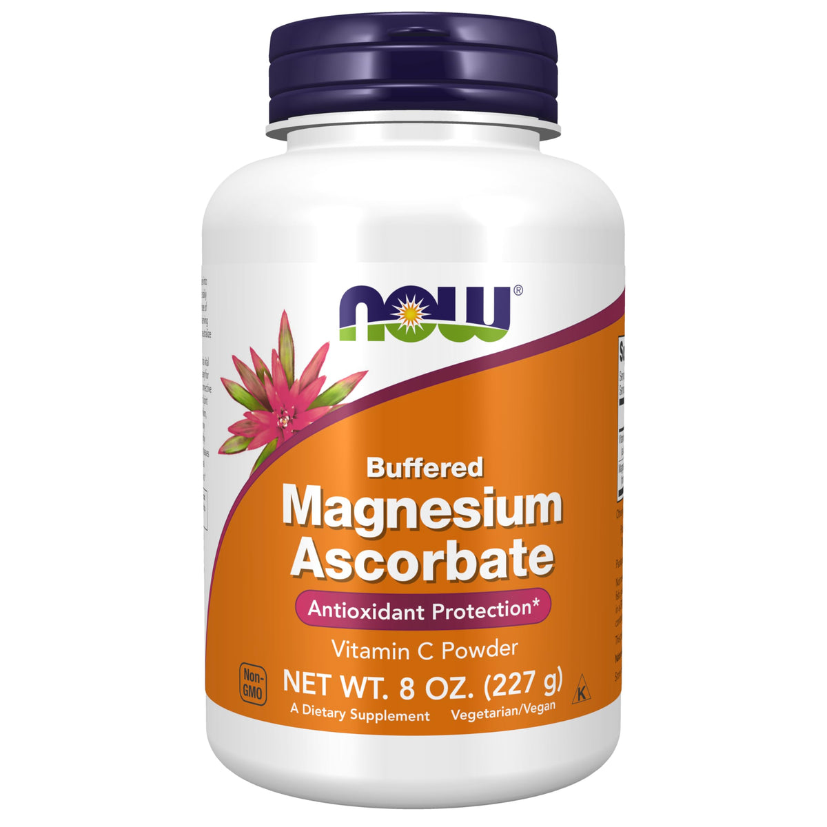 NOW Foods Poudre d'Ascorbate de Magnésium 272g vue de face