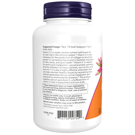 NOW Foods Poudre d'Ascrobate de Calcium 272g dans un verre d'eau