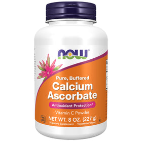 NOW Foods Poudre d'Ascrobate de Calcium 272g vue de face