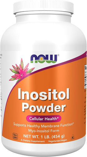 NOW Foods Poudre d'Inositol 100% Pure 1080g - vue avant