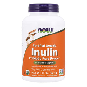 NOW Foods Poudre d'Inuline Bio 300g vue avant