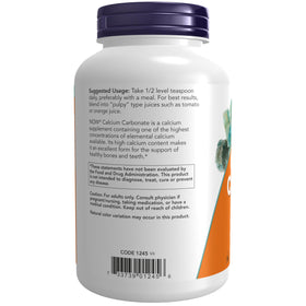 NOW Foods Poudre de Carbonate de Calcium 399g avec cuillère doseuse