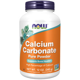 NOW Foods Poudre de Carbonate de Calcium 399g vue de face