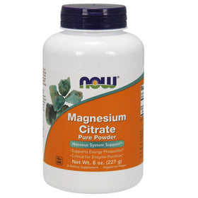 NOW Foods Poudre de Citrate de Magnésium 558g vue de face