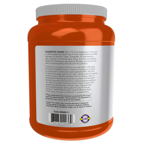 NOW Foods Poudre de Créatine Micronisée 1 kg près d'un shaker