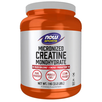 NOW Foods Poudre de Créatine Micronisée 1 kg vue de face