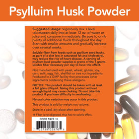 NOW Foods Poudre de Psyllium 5829g cuillère dosette