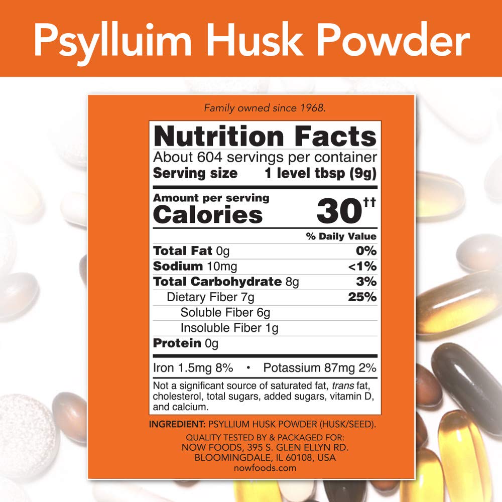 NOW Foods Poudre de Psyllium 5829g emballage