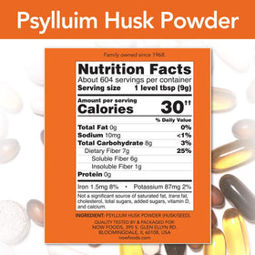 NOW Foods Poudre de Psyllium 5829g emballage