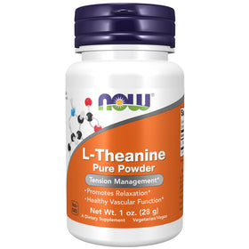 NOW Foods Poudre Pure L-Théanine 59g vue de face