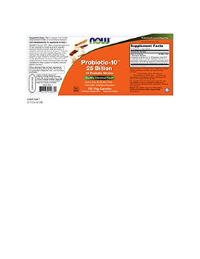 NOW Foods Probiotic-10 25 Milliards 100 Capsules - présentation sur fond neutre