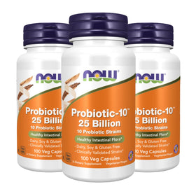 NOW Foods Probiotic-10 25 Milliards 100 Capsules - vue de face