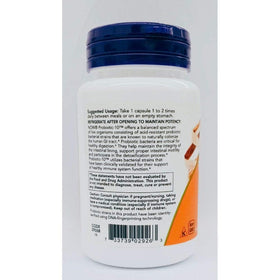 NOW Foods Probiotic-10 25 Milliards 50 Vcaps, vue latérale