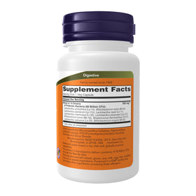 NOW Foods Probiotic-10™ 50 Milliards 10 Souches Végétales vue arrière