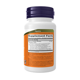 NOW Foods Probiotique 50+ - étiquette avec ingrédients