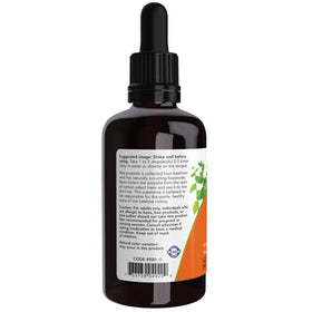 NOW Foods Propolis Plus avec ingrédients naturels en arrière-plan