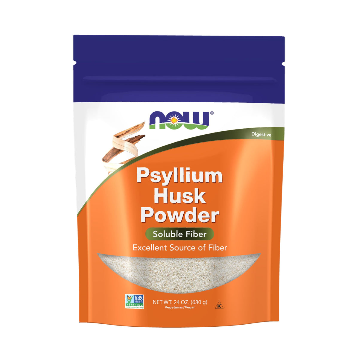 NOW Foods Psyllium Husk Powder 699g vue de face
