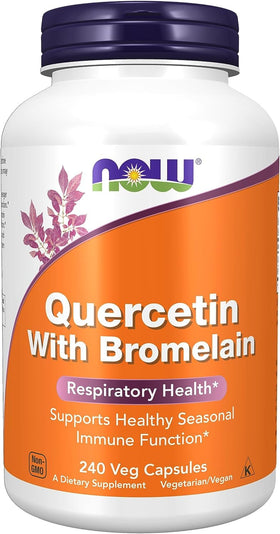 NOW Foods Quercetine 240 gélules végétales en gros plan