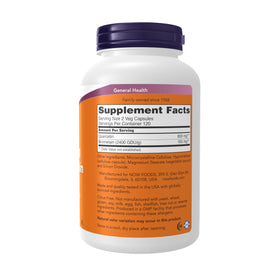 NOW Foods Quercétine avec Bromélaïne étiquette des ingrédients