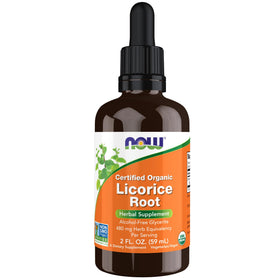 NOW Foods Racine de Réglisse Bio 480 mg flacon avant