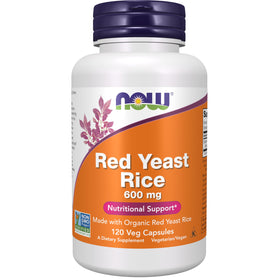 NOW Foods Riz Rouge 600 mg Gélules Végétales vue avant