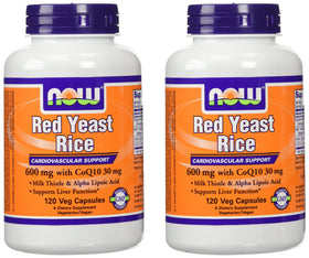 NOW Foods Riz Rouge 600mg 120 capsules vue de face