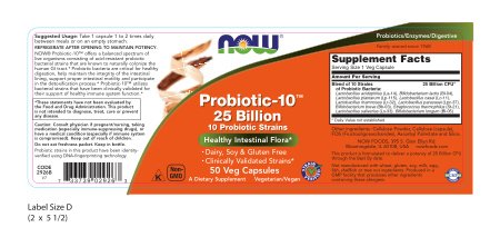 NOW Foods Saccharomyces Boulardii avec d'autres compléments alimentaires