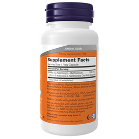 NOW Foods SAMe 200 mg capsules side view