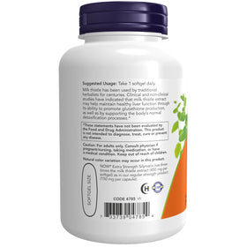 NOW Foods Silymarin Extrait de Chardon-Marie 450 mg gélules côté