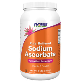 NOW Foods Sodium Ascorbate Poudre Vitamine C 1479g vue de face